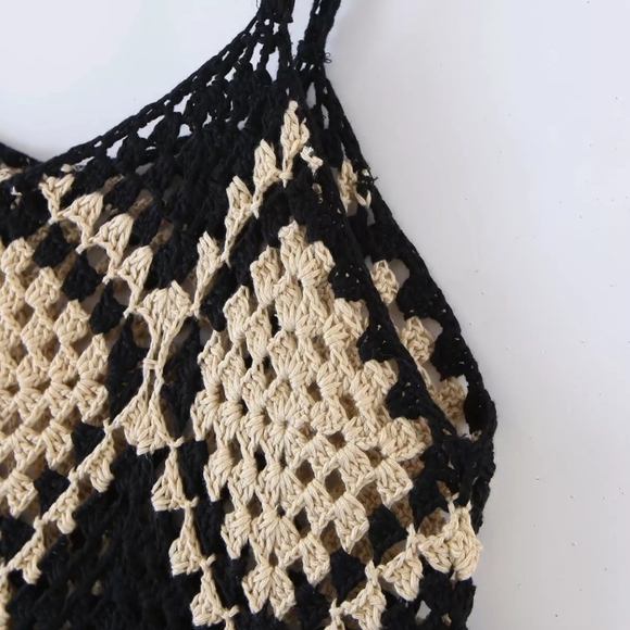 Dresses New Hand Crochet Maxi Slip Dress Cover Up Sheer